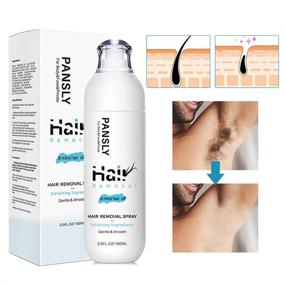 img 1 attached to 💆 Revolutionary 100ml Hair Removal Spray: Newest Hair Growth Inhibitor & Moisturizer for Men and Women - Non-Irritating Formula for Legs, Hands, Arms, Underarms, and Bikini Areas - Natural Stop Hair Growth Spray Inhibiting