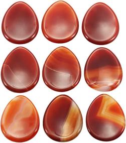 img 2 attached to SUNYIK Handcarved Carnelian Worry Stone: Polished Pocket Healing Crystals for Stress Relief