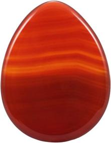 img 3 attached to SUNYIK Handcarved Carnelian Worry Stone: Polished Pocket Healing Crystals for Stress Relief