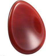 sunyik handcarved carnelian worry stone: polished pocket healing crystals for stress relief логотип
