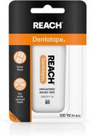 🦷 reach dentotape waxed dental floss: wide cleaning surface for large spaces, unflavored - 100 yards logo