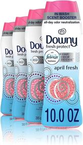 img 4 attached to Downy Fresh Protect April Fresh Odor Defense In-Wash Scent Beads with Febreze, 10 oz, Pack of 4