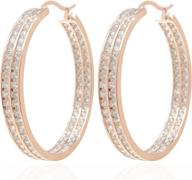 💎 18k gold-plated cz inside-out hoop earrings logo