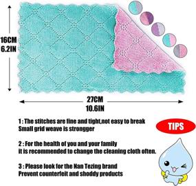 img 3 attached to Nan Tezing Dishcloths Microfiber Double Sided