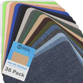 img 4 attached to 👕 ebateck Iron On Patches: Clothing Repair Kit with Many Sizes and Colors - No-Sew Fabric Patch for Clothes, Cotton, and Jeans (36Pcs-Classic-Colors)