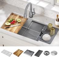 🚰 delta 95b932-32s-ss lorelai workstation stainless steel undermount kitchen sink with single bowl, workflow ledge, and 6-piece chef's kit accessories logo