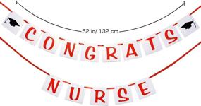 img 1 attached to 👩 Qttier Nurse Graduation Banner | RN Class of 2021 Party Decorations | Congrats Nurse Graduation Sign