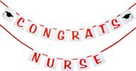 👩 qttier nurse graduation banner | rn class of 2021 party decorations | congrats nurse graduation sign logo