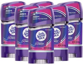 img 2 attached to Lady Speed Stick Invisible Dry Power Antiperspirant Deodorant Gel, Fresh Fusion - 2.3 oz (6 Pack): Stay Fresh, Dry, and Invisible All Day!