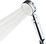 🚿 high pressure shower head with handheld and on off switch - adjustable detachable replacement head, chrome finish (no hose) logo