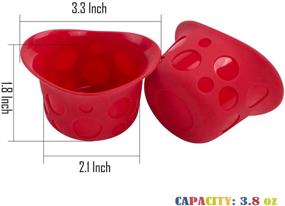 img 2 attached to 🧁 Webake 8-Pack Silicone Baking Cup Muffin Liners for Popovers, Cupcakes, Puddings, and Jelly Desserts