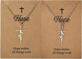 img 4 attached to HAIAISO Stainless Christian Religious Inspirational Girls' Jewelry