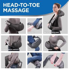 img 1 attached to 🌟 Vellax Massagers: Corded Electric Neck and Back Massagers with Heat for Effective Pain Relief - Shiatsu 3D Kneading Deep Tissue Massage - 3 Speeds, Bi-Directional - Black