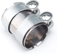 🔧 2.5 inch stainless steel muffler exhaust clamp for exhaust pipes, mufflers, and catalytic converters logo