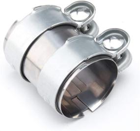 img 4 attached to 🔧 2.5 Inch Stainless Steel Muffler Exhaust Clamp for Exhaust Pipes, Mufflers, and Catalytic Converters