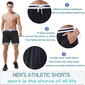 img 1 attached to HEALONG Athletic Basketball Comfortable Pockets Sports & Fitness in Team Sports