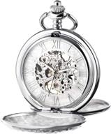 🕰️ treeweto skeleton mechanical pocket watches for men with numerals logo