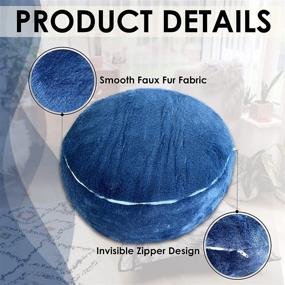 img 2 attached to 🧘 Large Memory Foam Round Floor Cushion: Indoor/Outdoor Pad for Yoga, Meditation & Relaxing Sitting | Thick Chair Pad Pillow | Cushion Seat with Enhanced Comfort