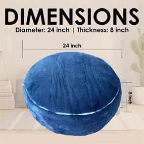 img 3 attached to 🧘 Large Memory Foam Round Floor Cushion: Indoor/Outdoor Pad for Yoga, Meditation & Relaxing Sitting | Thick Chair Pad Pillow | Cushion Seat with Enhanced Comfort