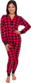 img 4 attached to Silver Lilly Plaid Piece Pajamas