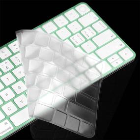 img 3 attached to 💦 2021 Apple iMac 24 inch Keyboard Cover Skin: Ultra Thin TPU Waterproof Protector