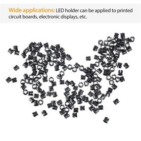 img 1 attached to 🔌 LED Holder Clip - 200 Pieces Black Plastic 5mm Light Emitting Diode (LED) Mounting Holders Bracket for Panel Display, Lamp Bulb Socket, LED Bezel Holder