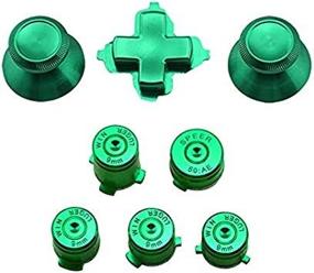img 2 attached to 🎮 Xbox One Controller Replacement - Metal Thumbstick Mushroom Cap Joystick Analog Cap Bullet ABXY Guide Button Green D-Pad Dpad Buttons: Enhancing Your Gaming Experience
