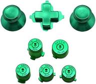 🎮 xbox one controller replacement - metal thumbstick mushroom cap joystick analog cap bullet abxy guide button green d-pad dpad buttons: enhancing your gaming experience logo