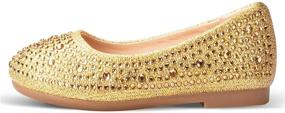 img 2 attached to 🌈 ADAMUMU Glitter Toddler Princess Colorful Flats for Girls' Shoes