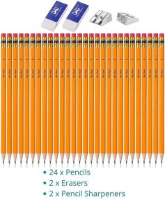 img 2 attached to 📚 Mr. Pen- 24 Pencils Set with Sharpener and Eraser: School Supplies, Ideal Pencil and Sharpener Combo for Kids