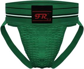 img 2 attached to 🩲 F plus R Men's Athletic Supporter Jockstrap: Enhanced with a 3-Inch Wide Waistband