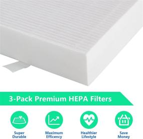 img 3 attached to 🌬️ True HEPA Filter R for Honeywell HRF-R2 HRF-R3 Air Purifier (3-Pack) - Enhance Your Air Quality with Filter R