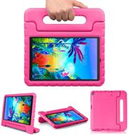 📱 hot pink bolete case for lg g pad 5 10.1 inch: kid's tablet case lg (model lm-t600/lm-t605) - eva foam cover protector with handle stand, shockproof & lightweight - washable, ideal for adults & kids logo