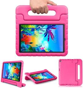 img 4 attached to 📱 Hot Pink Bolete Case for LG G Pad 5 10.1 Inch: Kid's Tablet Case LG (Model LM-T600/LM-T605) - EVA Foam Cover Protector with Handle Stand, Shockproof & Lightweight - Washable, Ideal for Adults & Kids