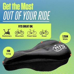 img 2 attached to KT Sports Gel Bike Seat Cover