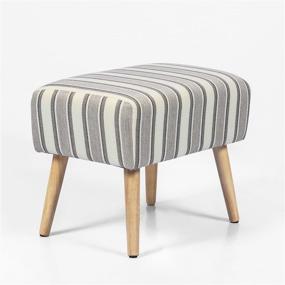 Joveco Small Foot Stool Ottoman,Fabric Footrest with Wood Legs