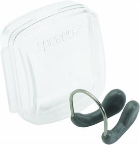 img 1 attached to High-Performance Speedo Unisex Swim Training Nose Clip: Competitive and Charcoal-Gray