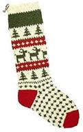 🧦 candide wool yarn christmas stocking knitting kit - 105 reindeer design logo