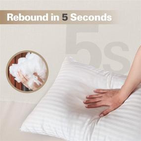 img 2 attached to 🛏️ SOMITO HOME Firm Bed Pillows for Sleeping 2 Pack King Size 20 x 36 Inches, Hypoallergenic Side and Back Sleeper Pillow, Soft Bed Hotel Pillows Set of 2, Down Alternative Cooling Pillow - Enhanced SEO