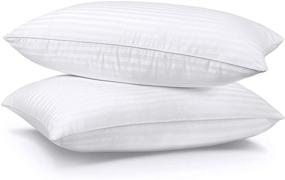 img 4 attached to 🛏️ SOMITO HOME Firm Bed Pillows for Sleeping 2 Pack King Size 20 x 36 Inches, Hypoallergenic Side and Back Sleeper Pillow, Soft Bed Hotel Pillows Set of 2, Down Alternative Cooling Pillow - Enhanced SEO