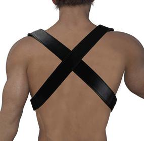 img 2 attached to 🔥 Stylish and Versatile: Mikus Leather Chest Harness - Fully Adjustable