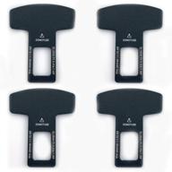 🚗 enhance your in-car experience with 4pack of car seat belt clips & silencers in black logo