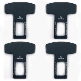 img 4 attached to 🚗 Enhance Your In-Car Experience with 4Pack of Car Seat Belt Clips & Silencers in Black