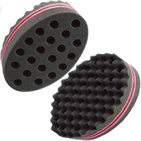 img 4 attached to Hair Magic Twist Sponge for Dread Afro Coil Barber Sponge – Double-Sided Curling Sponge Brush for Men and Women – Foam Hair Wave Sponge with Big and Small Holes for Boy and Girl Long and Short Hair – 1 Pcs