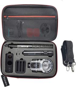 img 4 attached to 🎒 VGSION Carry Case with Shoulder Belt and Foam Inner for Insta360 One X2 - Designed for 11-inch Stick