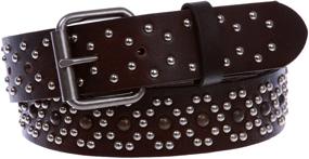 img 4 attached to 🔥 Stylishly Tanned Studded Vintage Genuine Leather: Enhance Your Style with Timeless Sophistication