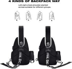 img 3 attached to Sling Bag For Mens Women With USB Charger Port Outdoor Recreation for Camping & Hiking