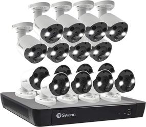 img 2 attached to 📸 Основная защита: Система камер видеонаблюдения для дома Swann с 4K 16 прожекторными камерами и 16-канальным цифровым видеорегистратором CCTV, цветной ночной вид, двусторонней аудиосвязью и жестким диском на 2 ТБ