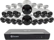 📸 основная защита: система камер видеонаблюдения для дома swann с 4k 16 прожекторными камерами и 16-канальным цифровым видеорегистратором cctv, цветной ночной вид, двусторонней аудиосвязью и жестким диском на 2 тб логотип