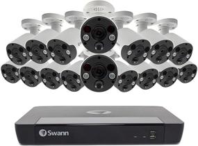 img 4 attached to 📸 Основная защита: Система камер видеонаблюдения для дома Swann с 4K 16 прожекторными камерами и 16-канальным цифровым видеорегистратором CCTV, цветной ночной вид, двусторонней аудиосвязью и жестким диском на 2 ТБ